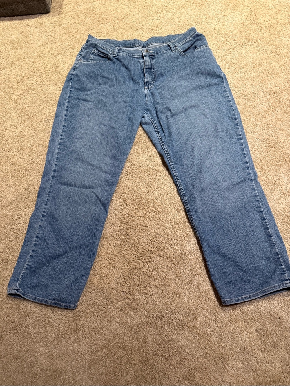 Vintage Riders by Lee Blue Denim High Rise relaxed fit Straight Leg Jeans